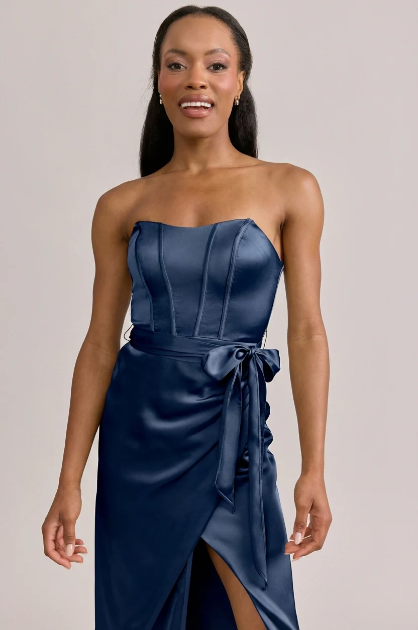 Amara Satin Dress | Made To Order - Image 170