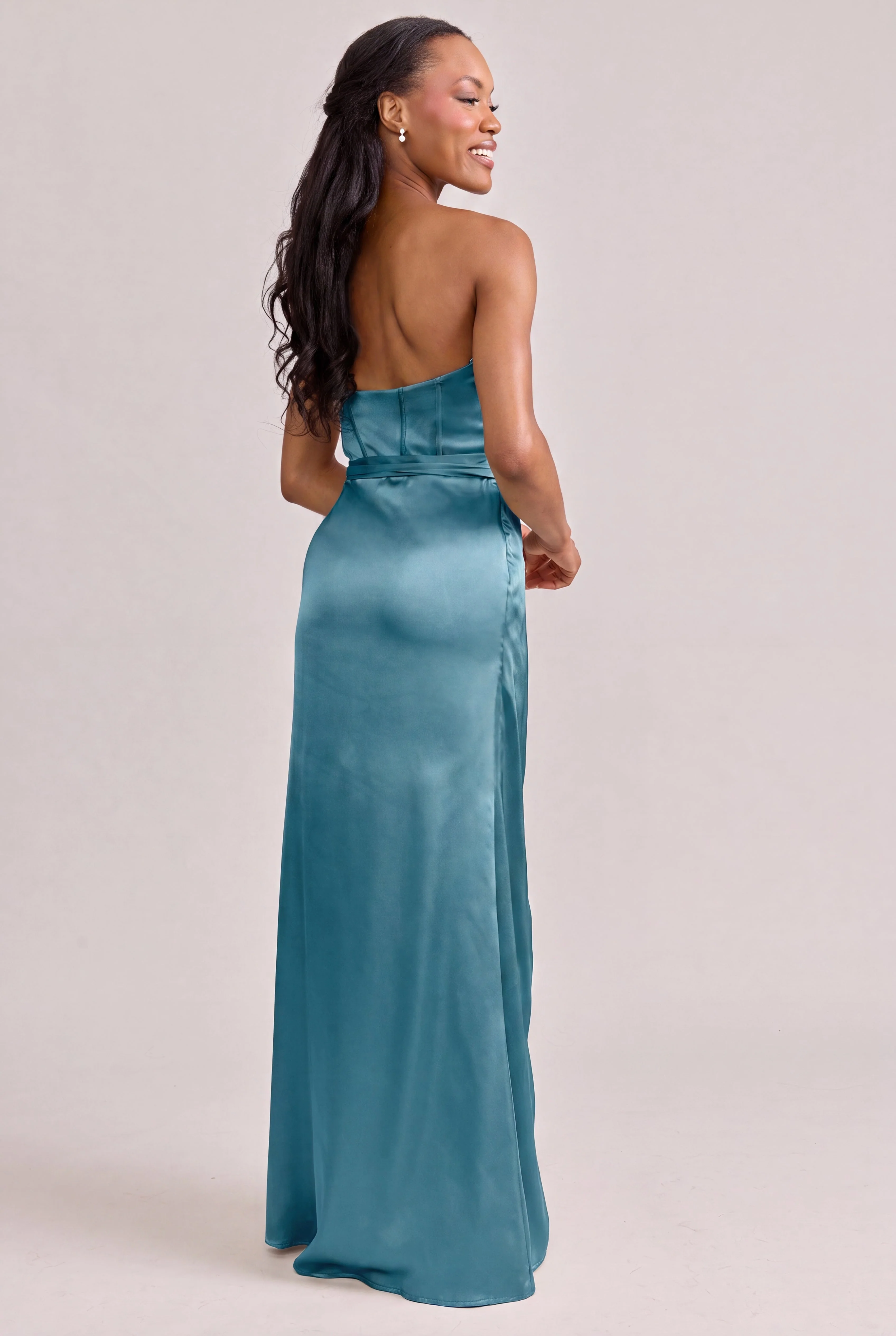 Amara Satin Dress | Made To Order - Image 178
