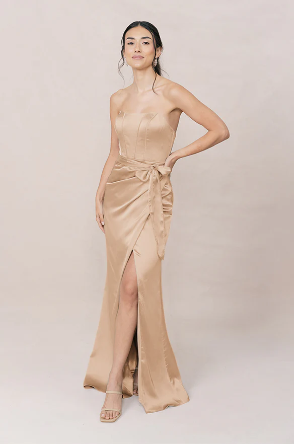 Amara Satin Dress | Made To Order - Image 46