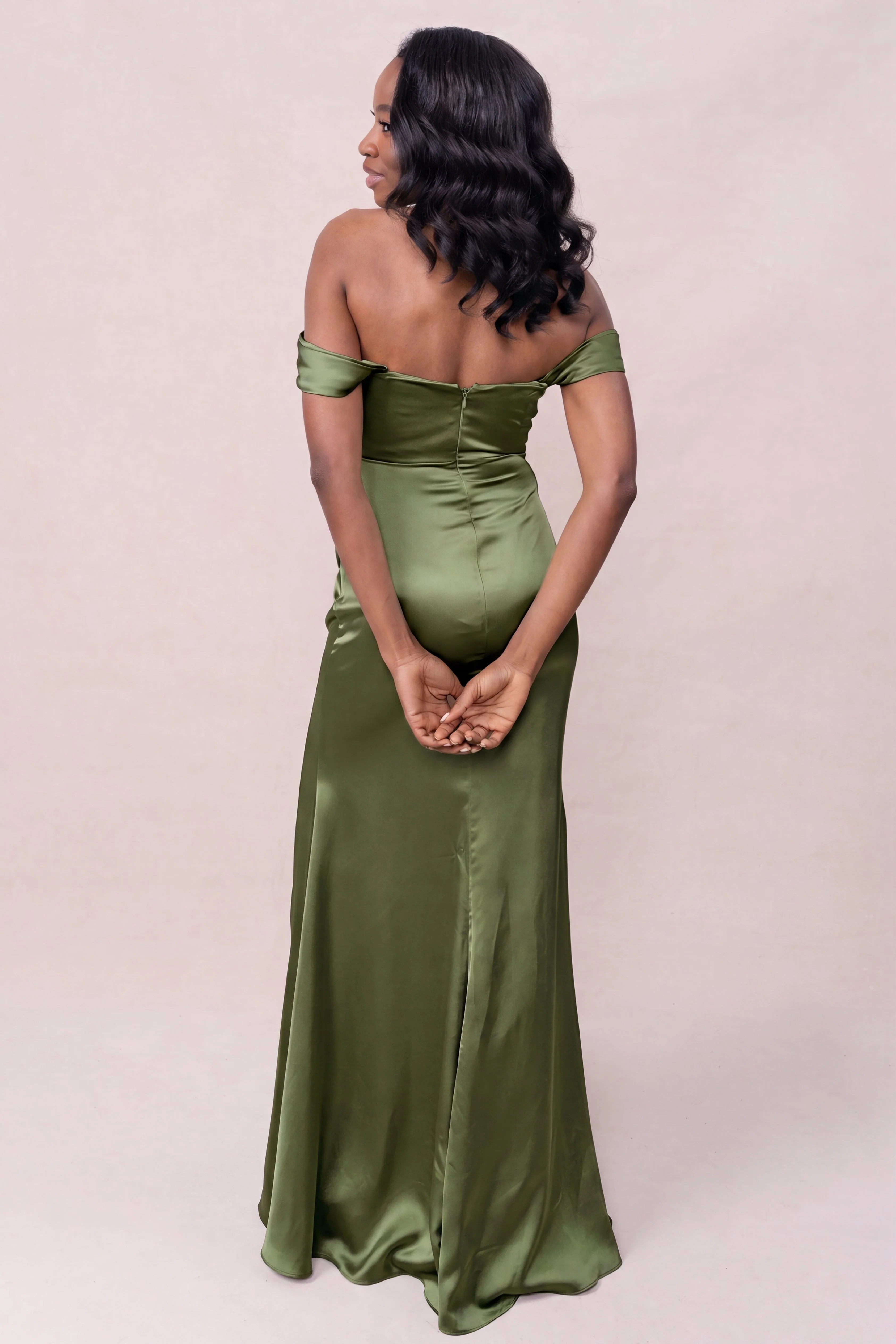 Ariel Convertible Satin Dress | Made To Order - Image 169