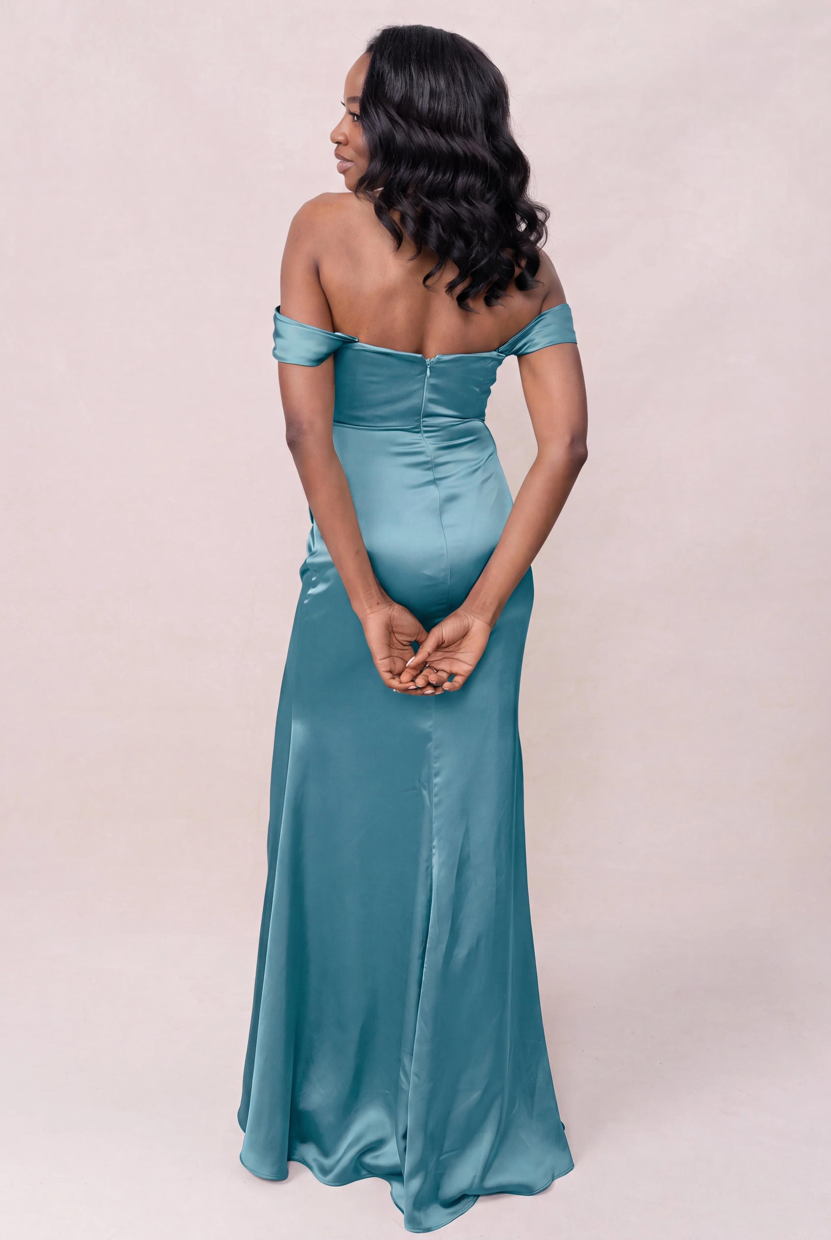 Ariel Convertible Satin Dress | Made To Order - Image 171