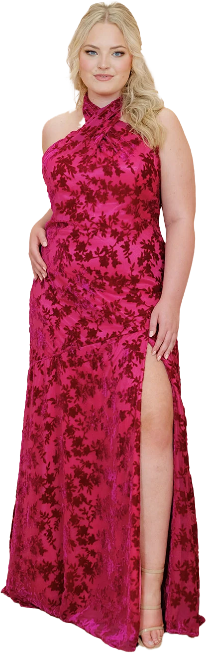 Athena Floral Burnout Velvet Dress | Made To Order - Image 31