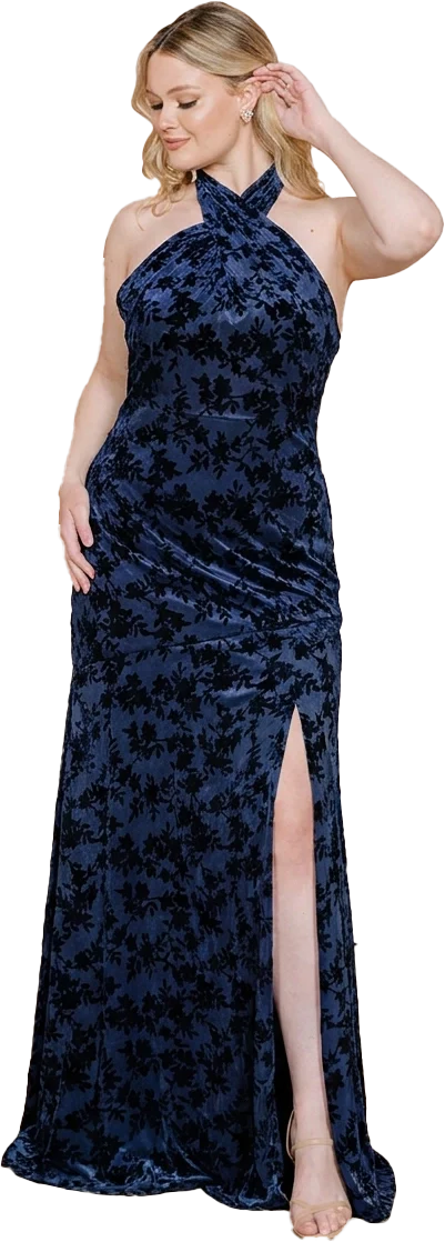 Athena Floral Burnout Velvet Dress | Made To Order - Image 34