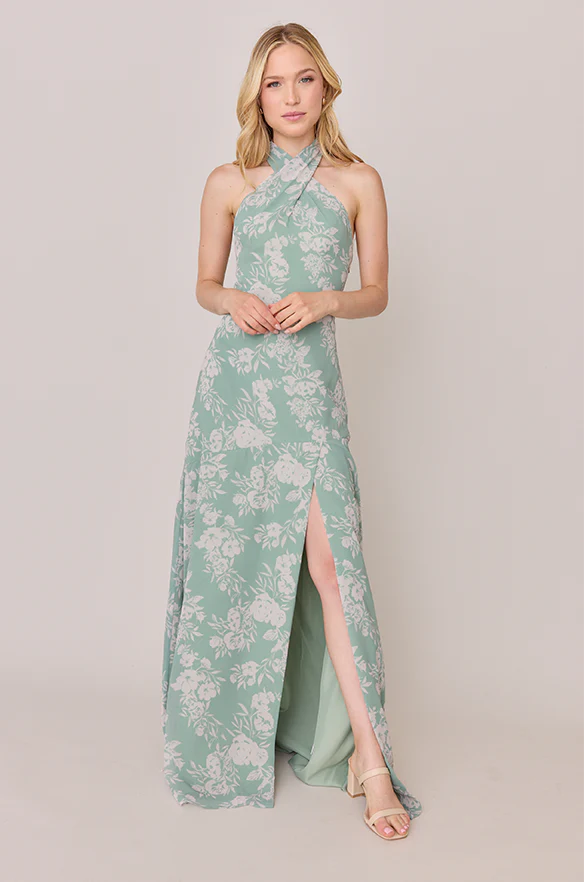 Athena Chiffon Floral Print Dress | Made To Order - Image 21