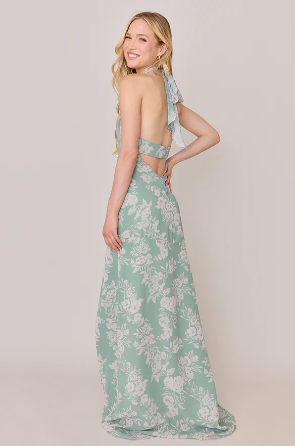 Athena Chiffon Floral Print Dress | Made To Order - Image 22
