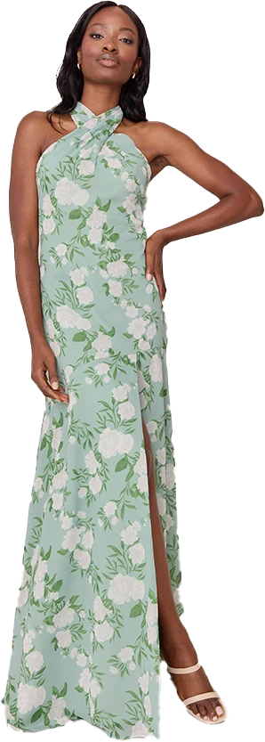 Athena Chiffon Floral Print Dress | Made To Order - Image 27