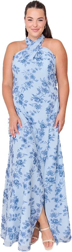 Athena Chiffon Floral Print Dress | Made To Order - Image 29