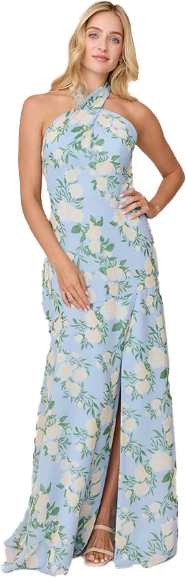 Athena Chiffon Floral Print Dress | Made To Order - Image 33