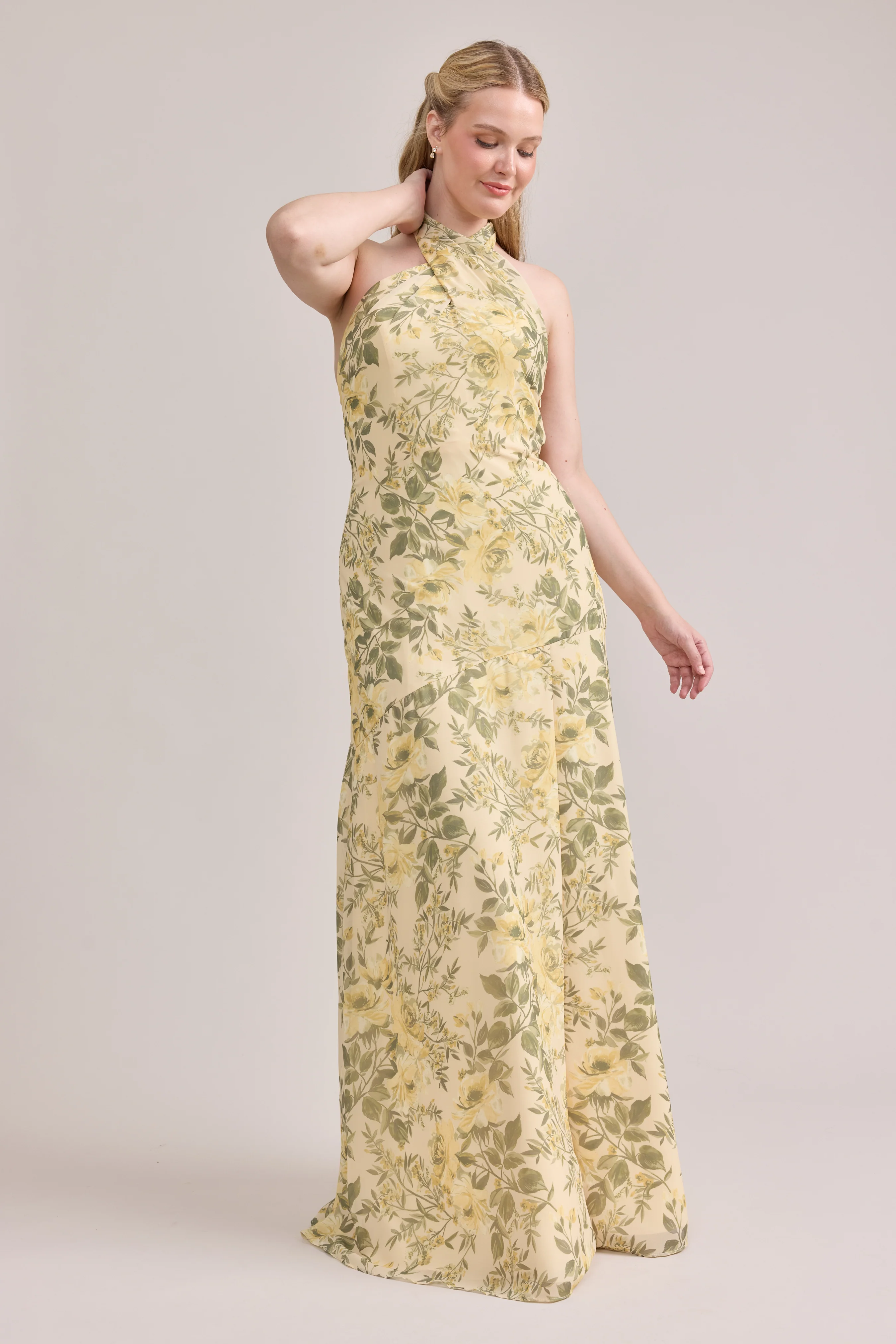 Athena Chiffon Floral Print Dress | Made To Order - Image 34