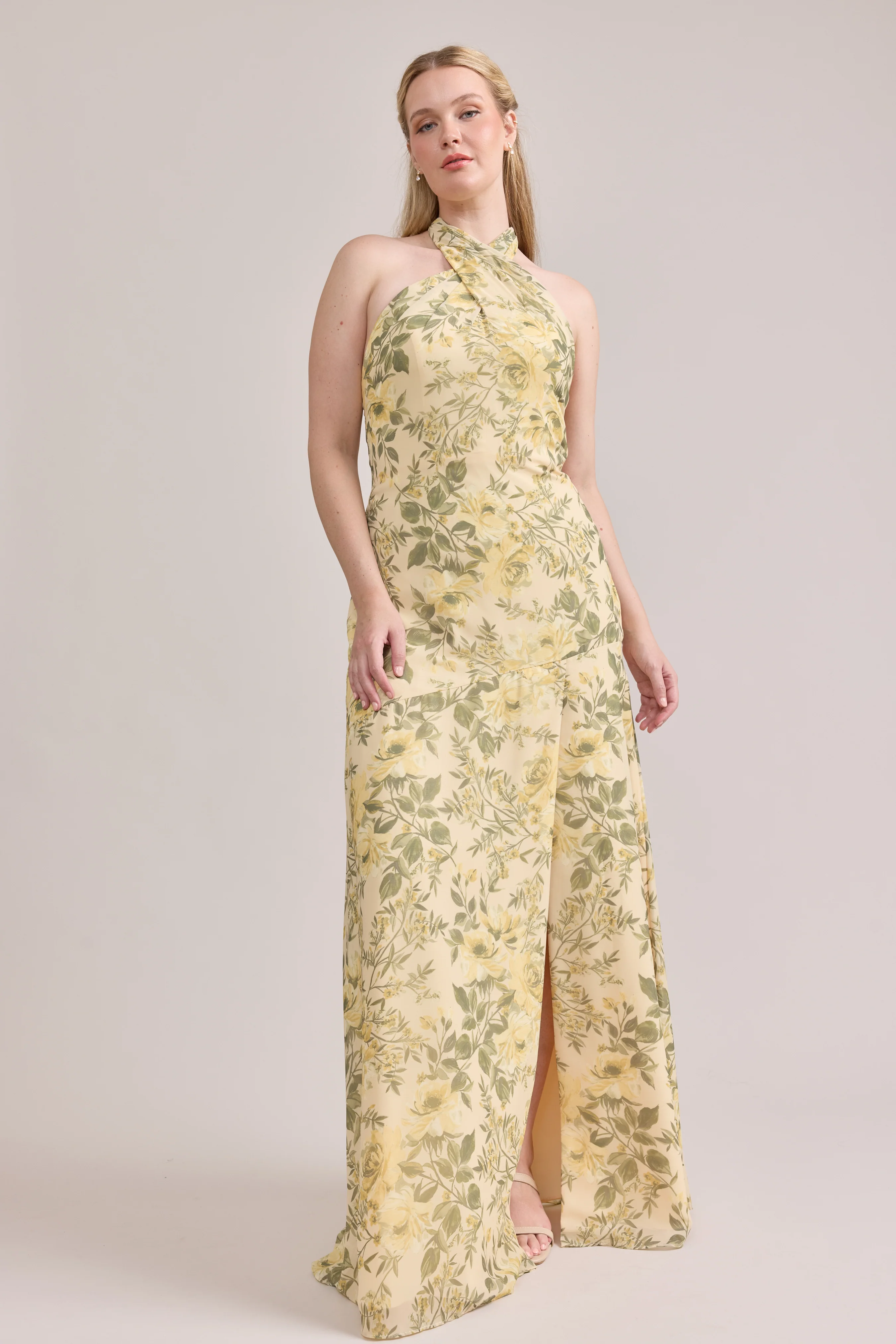 Athena Chiffon Floral Print Dress | Made To Order - Image 37