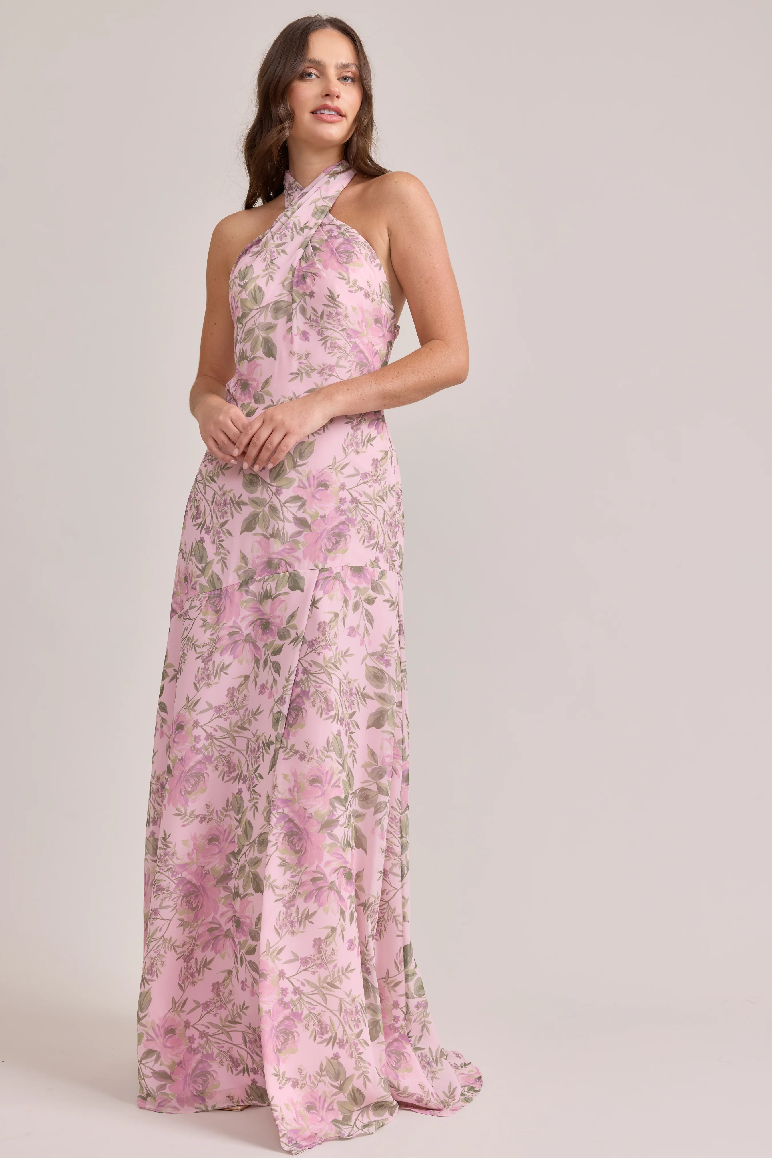 Athena Chiffon Floral Print Dress | Made To Order - Image 38