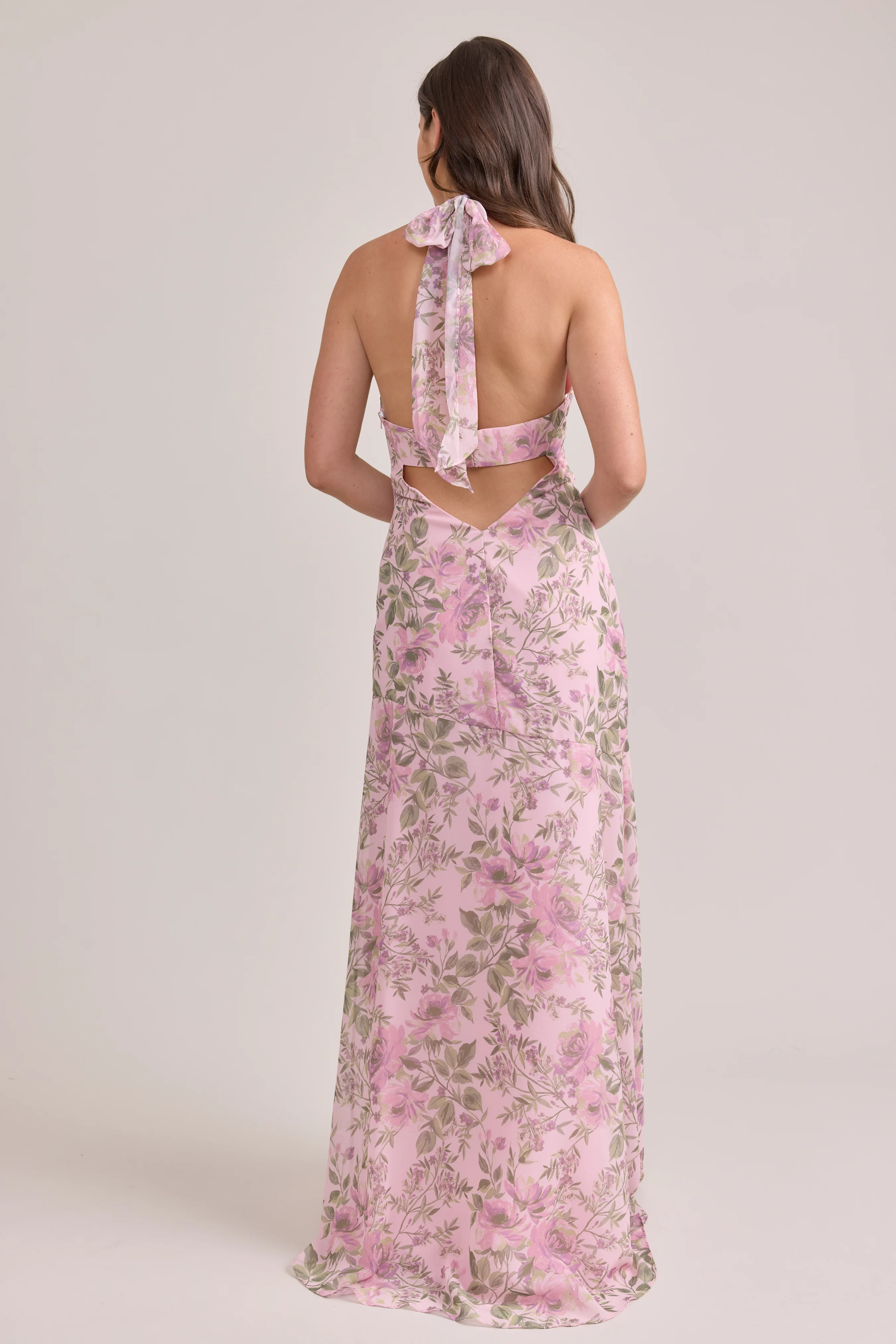 Athena Chiffon Floral Print Dress | Made To Order - Image 39