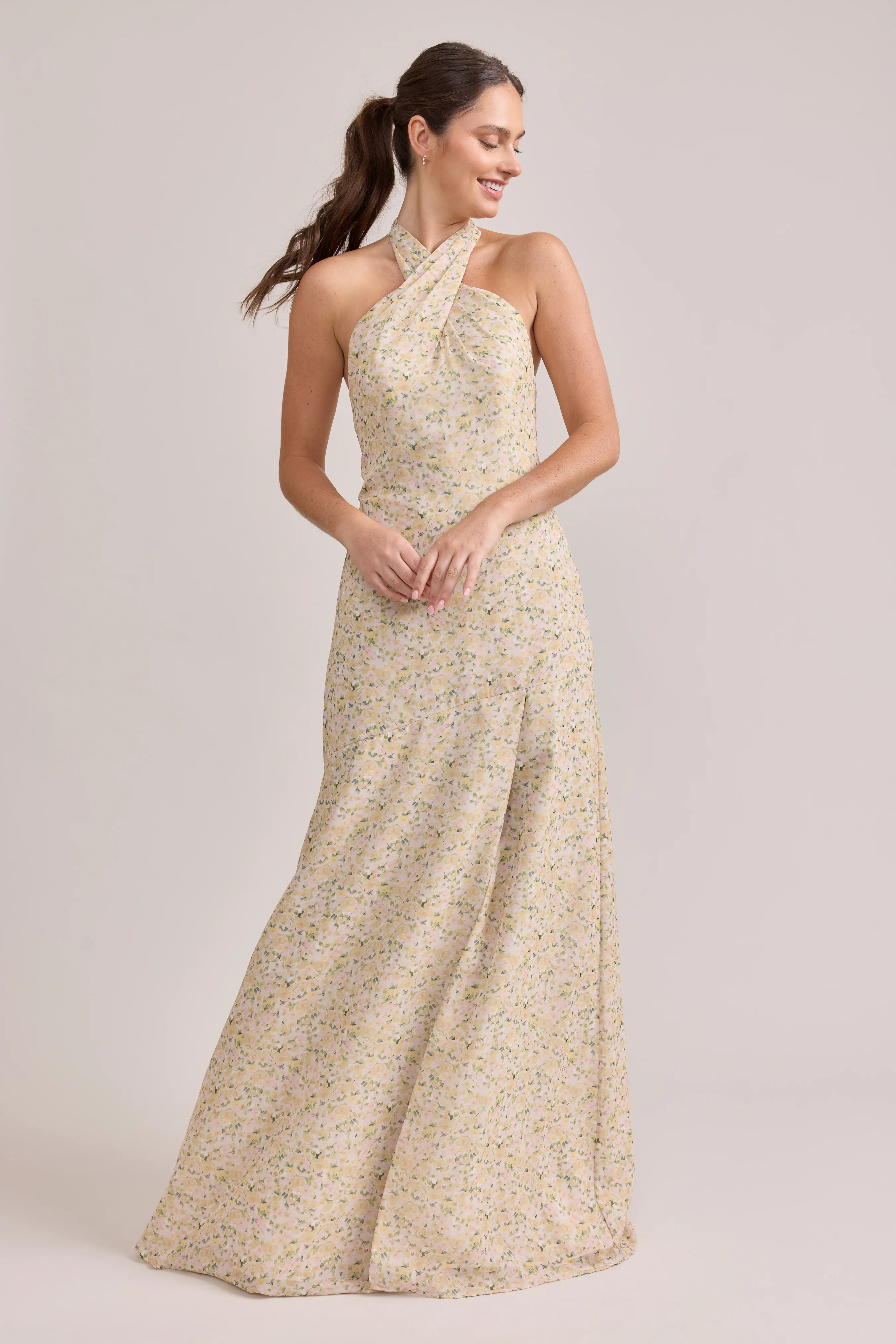 Athena Chiffon Floral Print Dress | Made To Order - Image 52