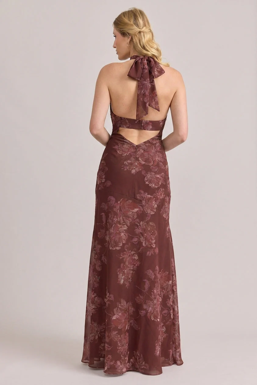 Athena Chiffon Floral Print Dress | Made To Order - Image 54