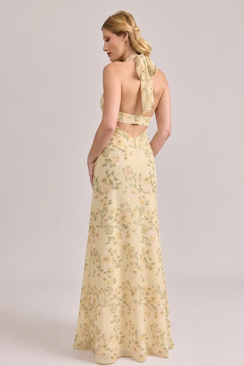 Athena Chiffon Floral Print Dress | Made To Order - Image 60