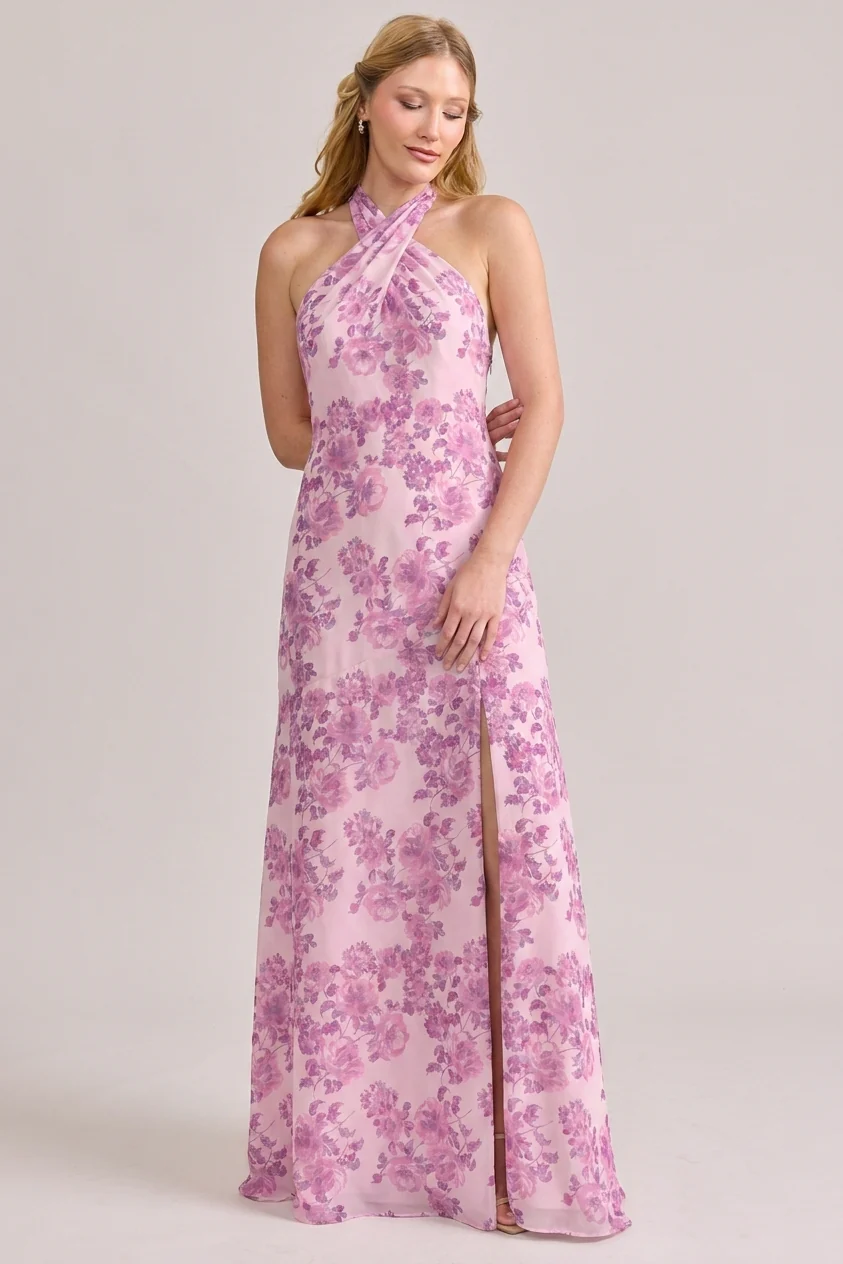 Athena Chiffon Floral Print Dress | Made To Order - Image 61