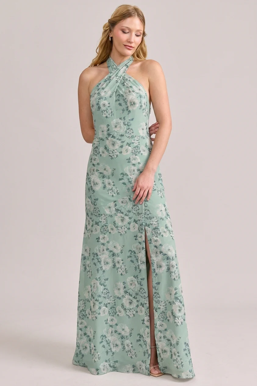 Athena Chiffon Floral Print Dress | Made To Order - Image 64