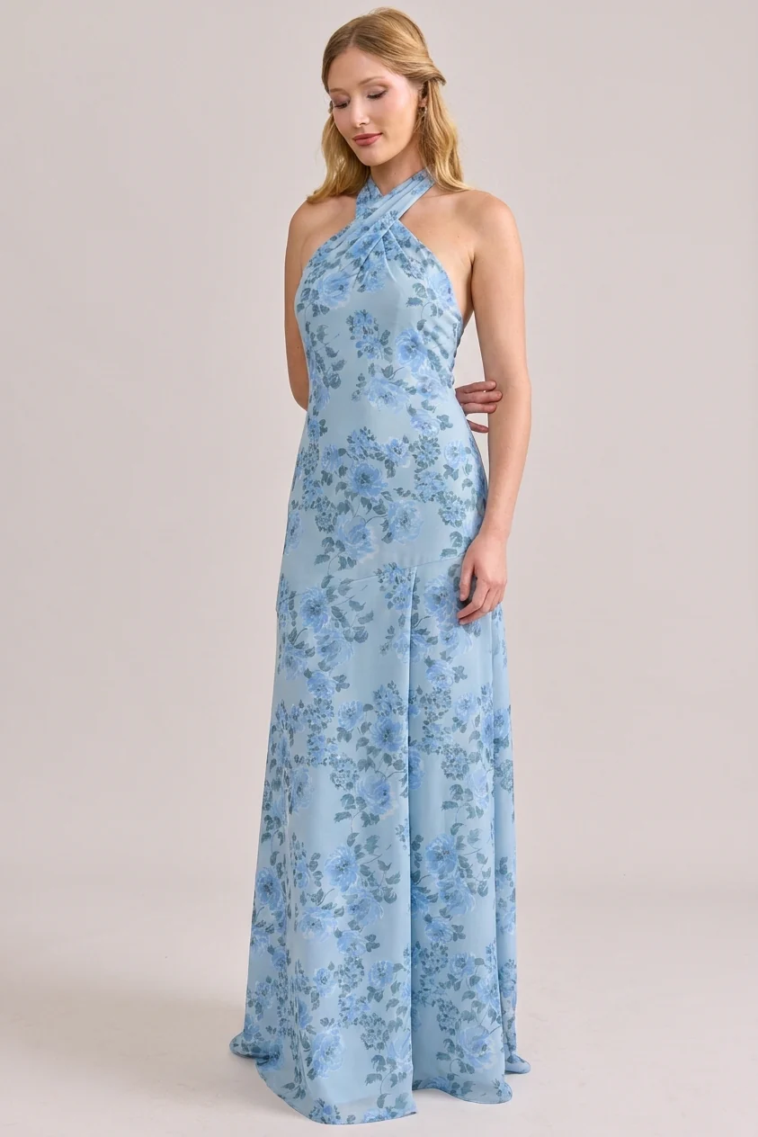 Athena Chiffon Floral Print Dress | Made To Order - Image 68