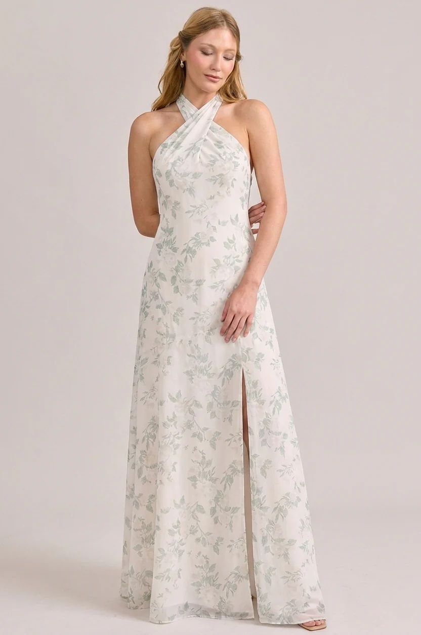 Athena Chiffon Floral Print Dress | Made To Order - Image 70