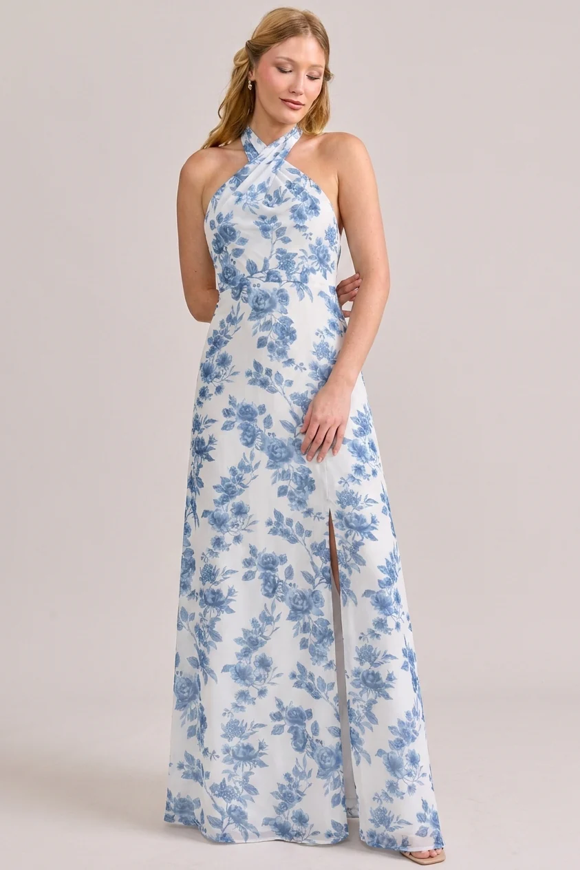Athena Chiffon Floral Print Dress | Made To Order - Image 73