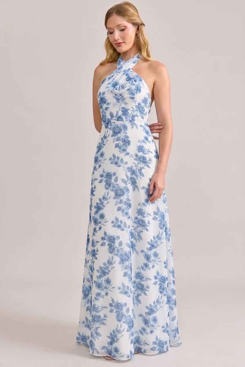 Athena Chiffon Floral Print Dress | Made To Order - Image 74