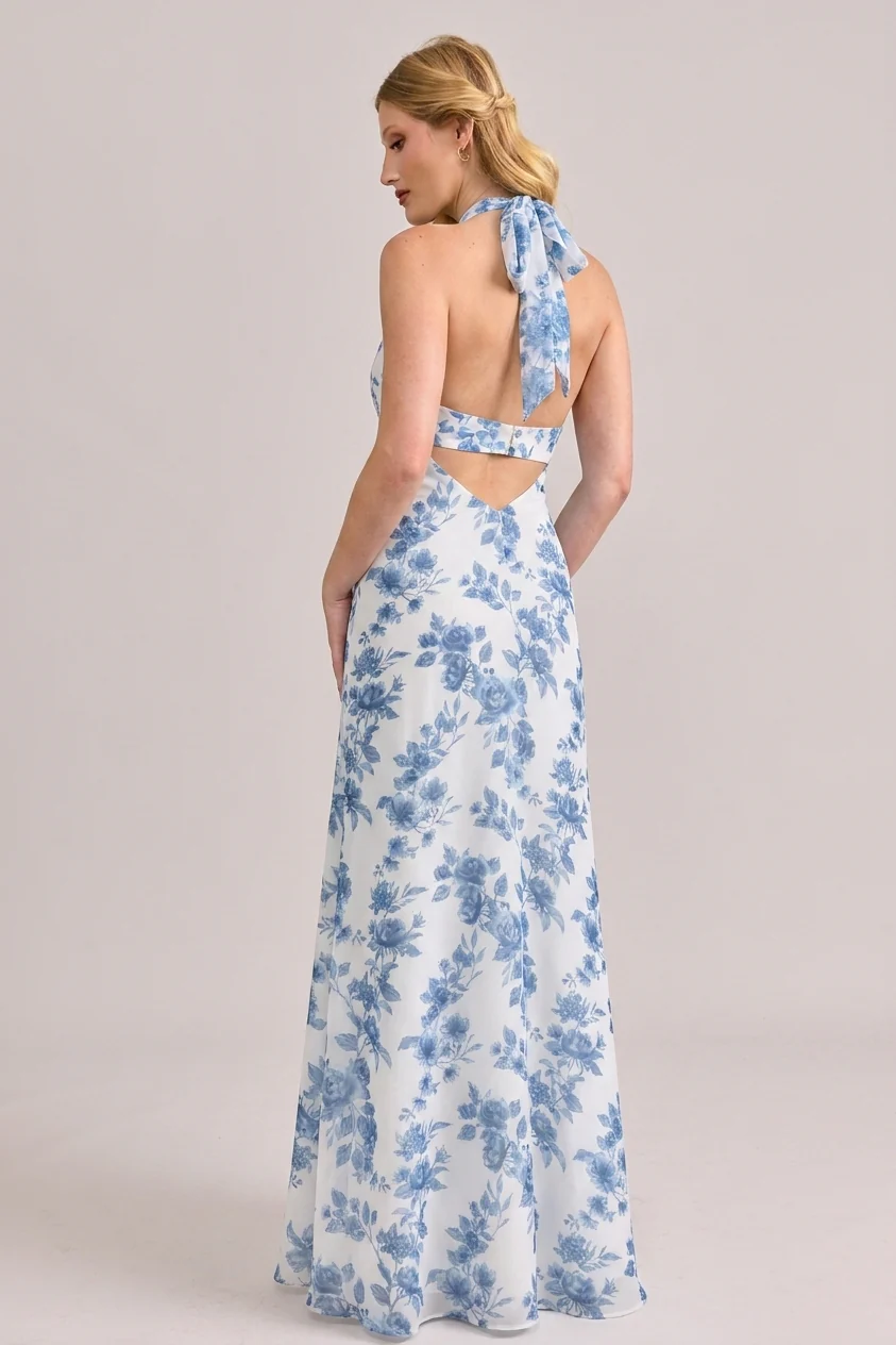 Athena Chiffon Floral Print Dress | Made To Order - Image 75