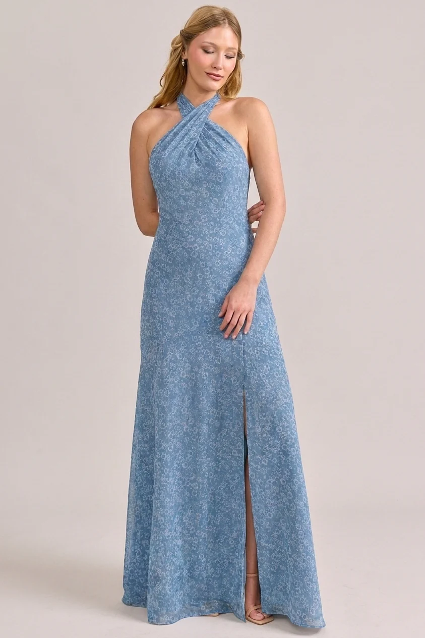 Athena Chiffon Floral Print Dress | Made To Order - Image 76