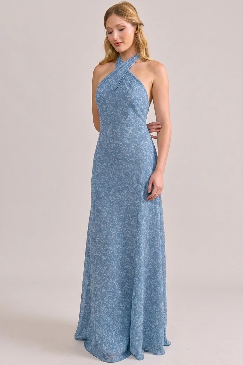 Athena Chiffon Floral Print Dress | Made To Order - Image 77