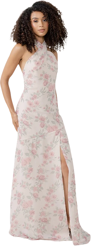 Athena Chiffon Floral Print Dress | Made To Order - Image 82