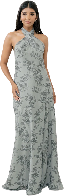 Athena Chiffon Floral Print Dress | Made To Order - Image 84