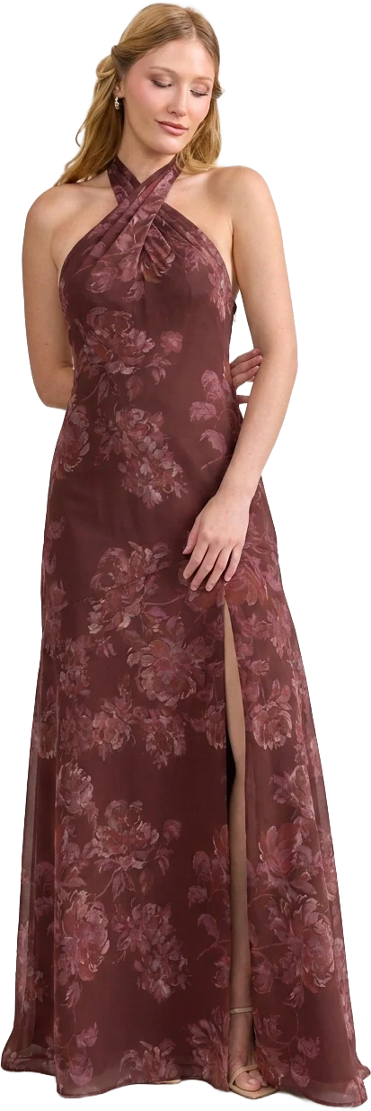 Athena Chiffon Floral Print Dress | Made To Order - Image 90