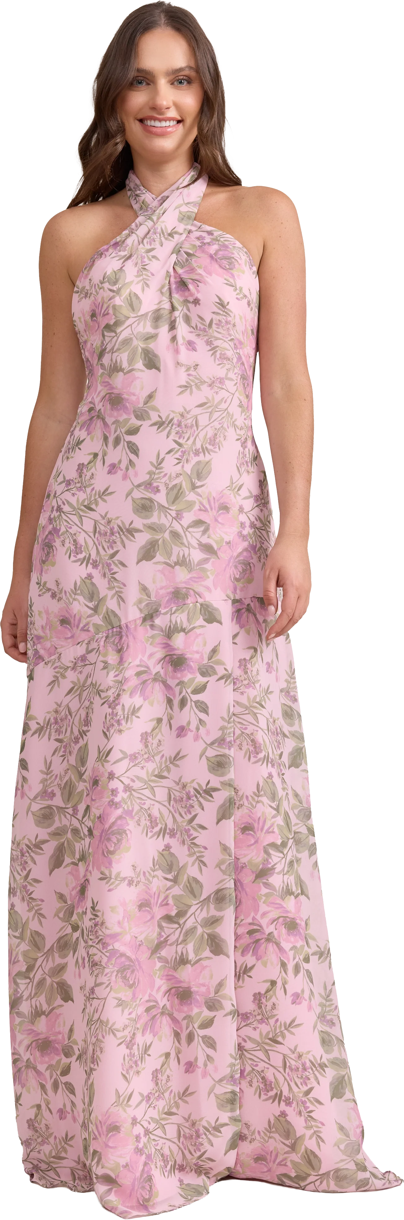 Athena Chiffon Floral Print Dress | Made To Order - Image 96