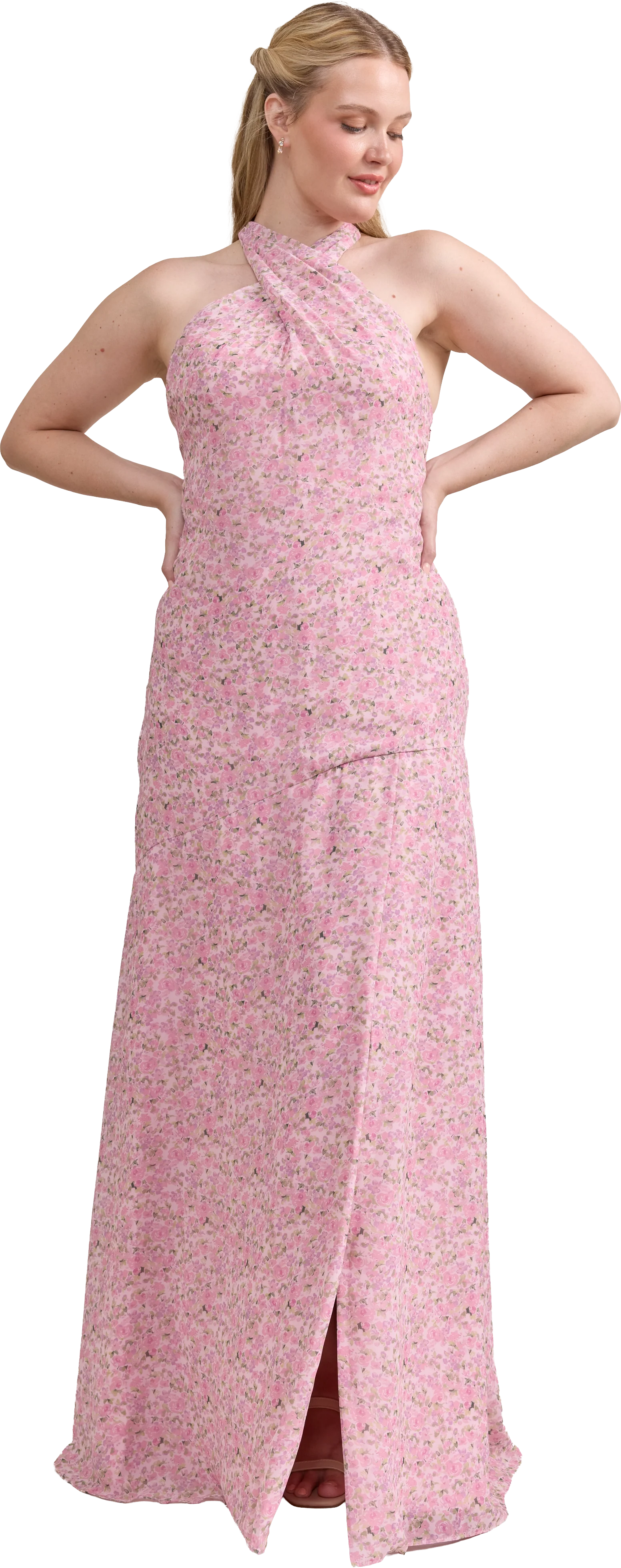Athena Chiffon Floral Print Dress | Made To Order - Image 97