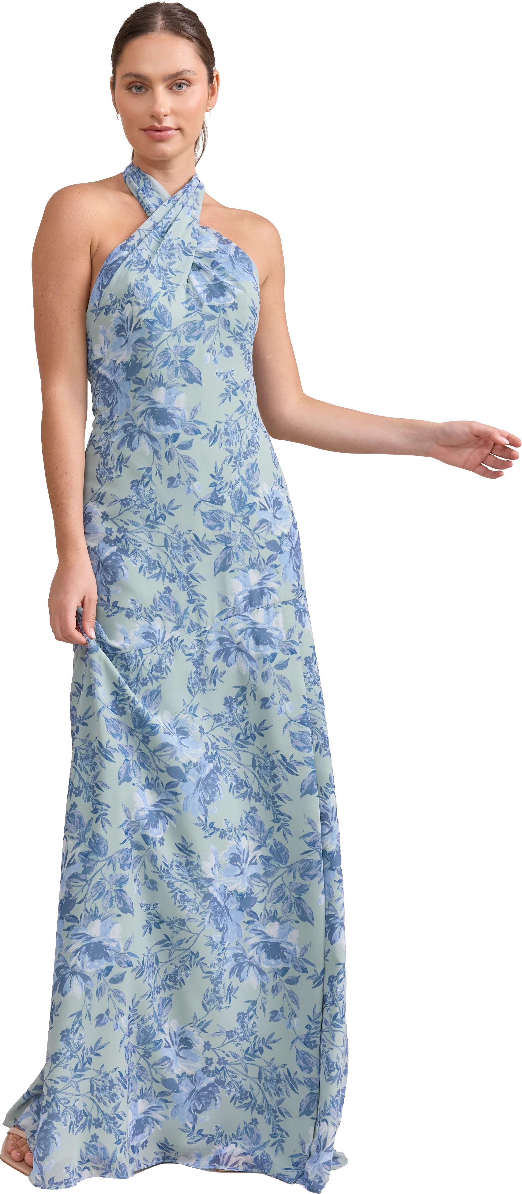 Athena Chiffon Floral Print Dress | Made To Order - Image 98