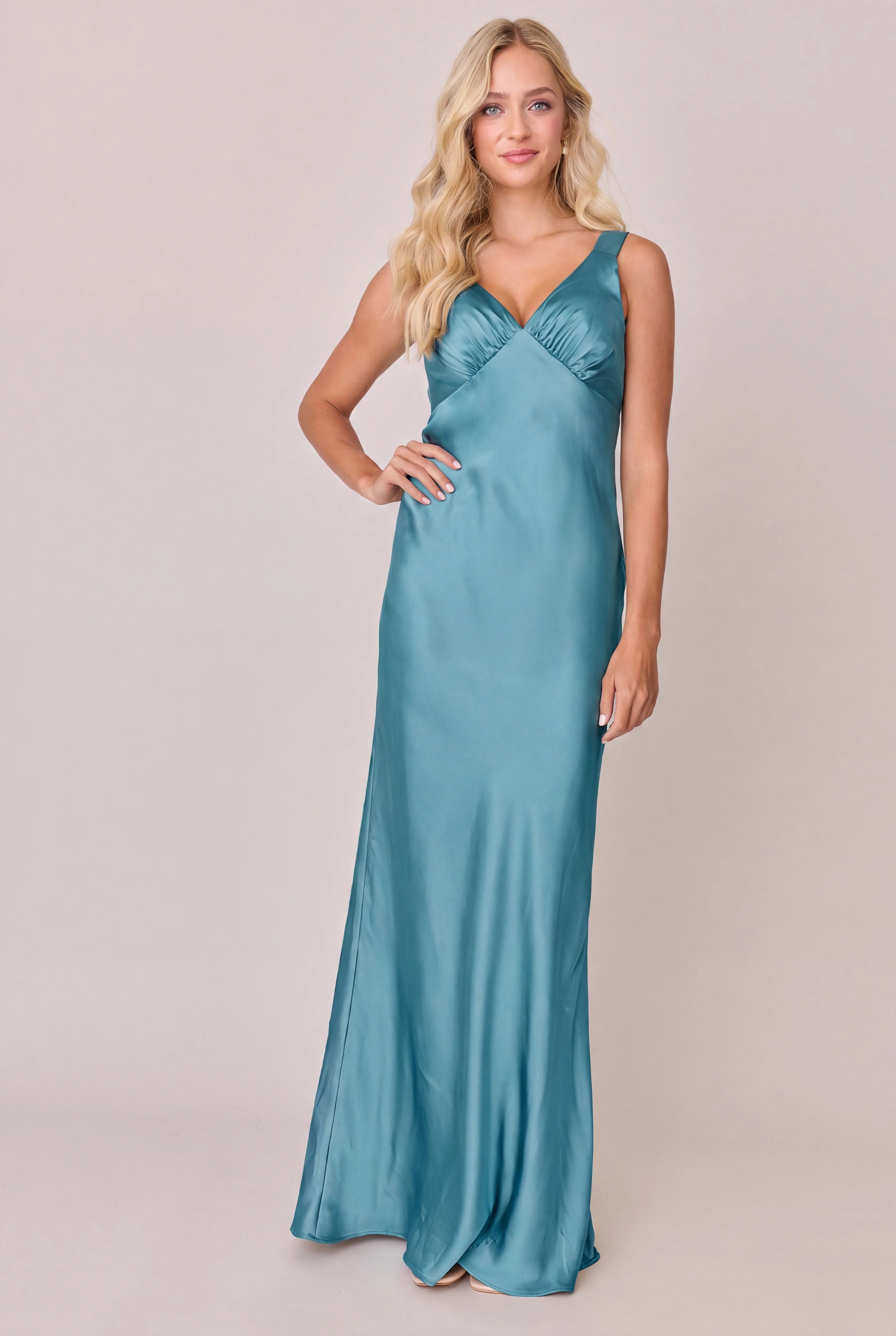 Audrey Satin Dress | Made To Order - Image 241