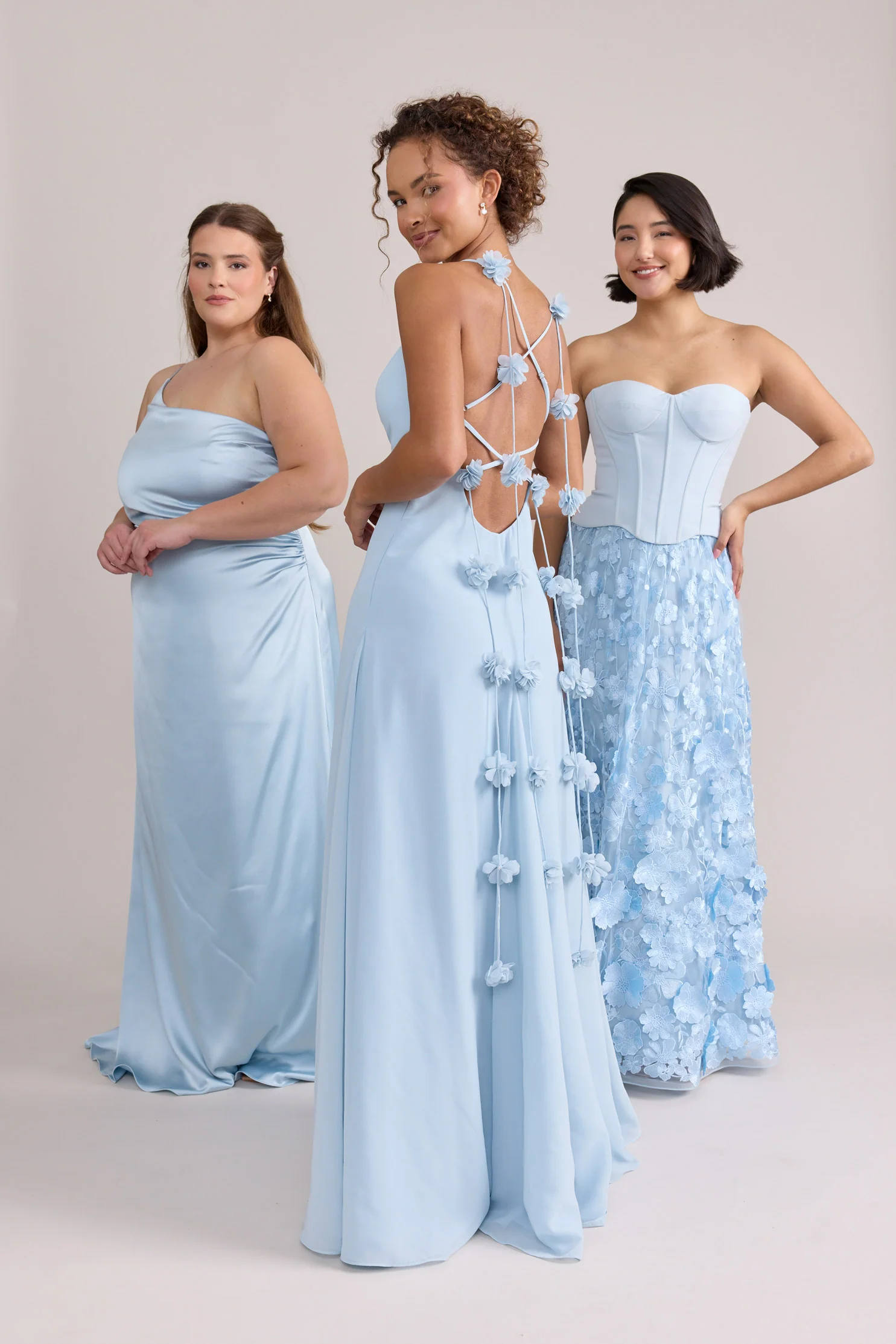 Azalea Crepe + Appliqué Dress | Ready To Ship | Sky Blue - Image 4