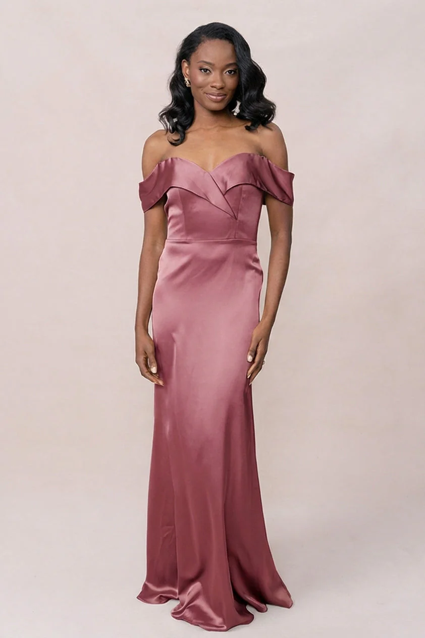 Bardot Satin Dress | Made To Order - Image 115