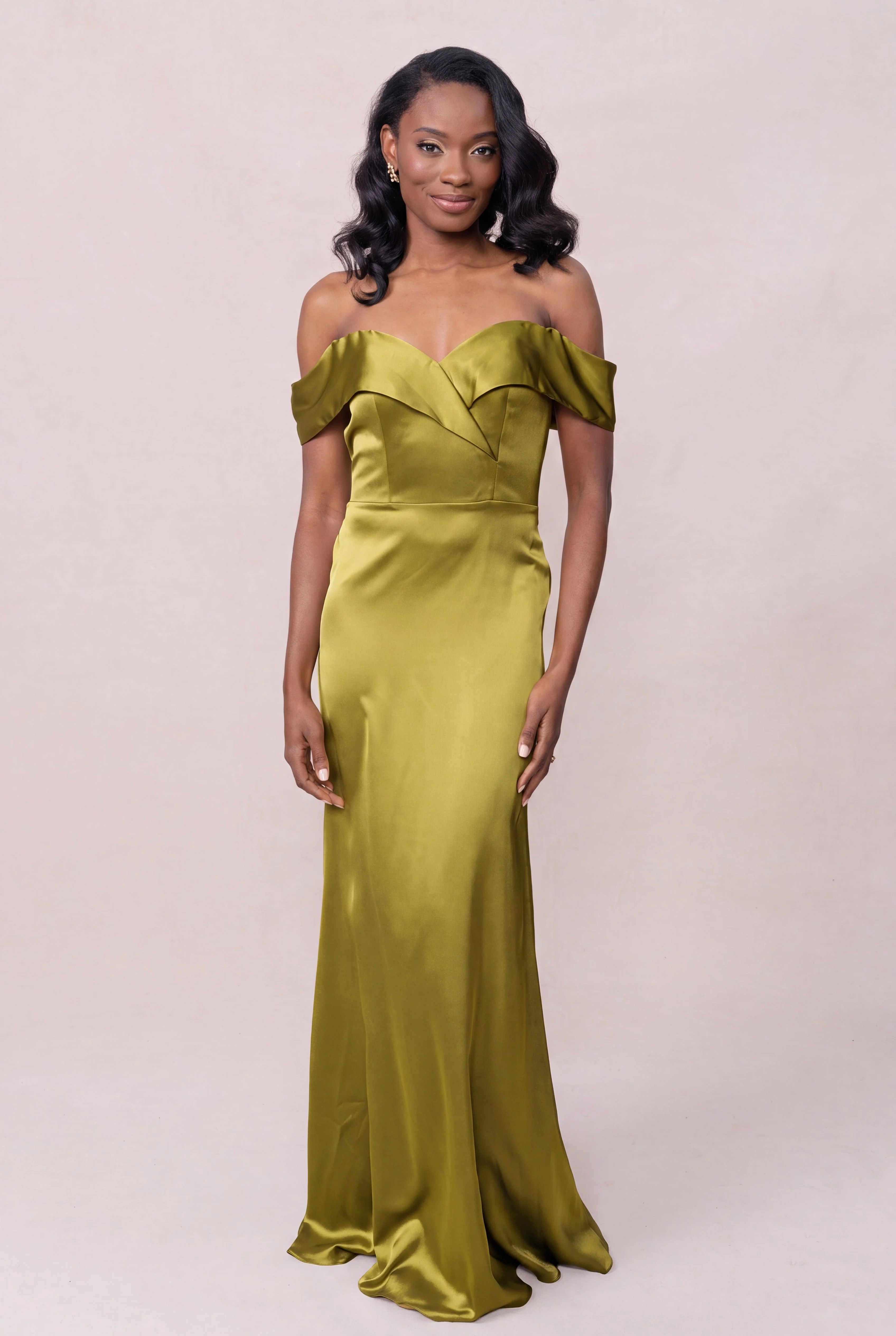 Bardot Satin Dress | Made To Order - Image 118