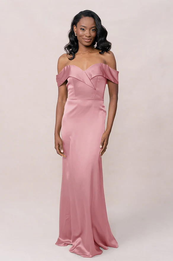 Bardot Satin Dress | Made To Order - Image 45