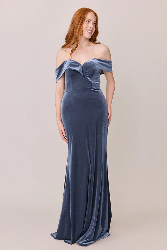 Bardot Velvet Dress | Made To Order - Image 27