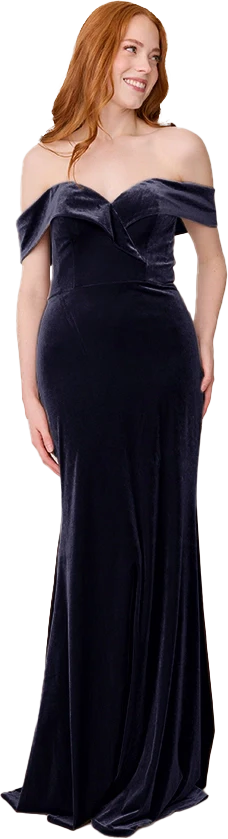 Bardot Velvet Dress | Made To Order - Image 67