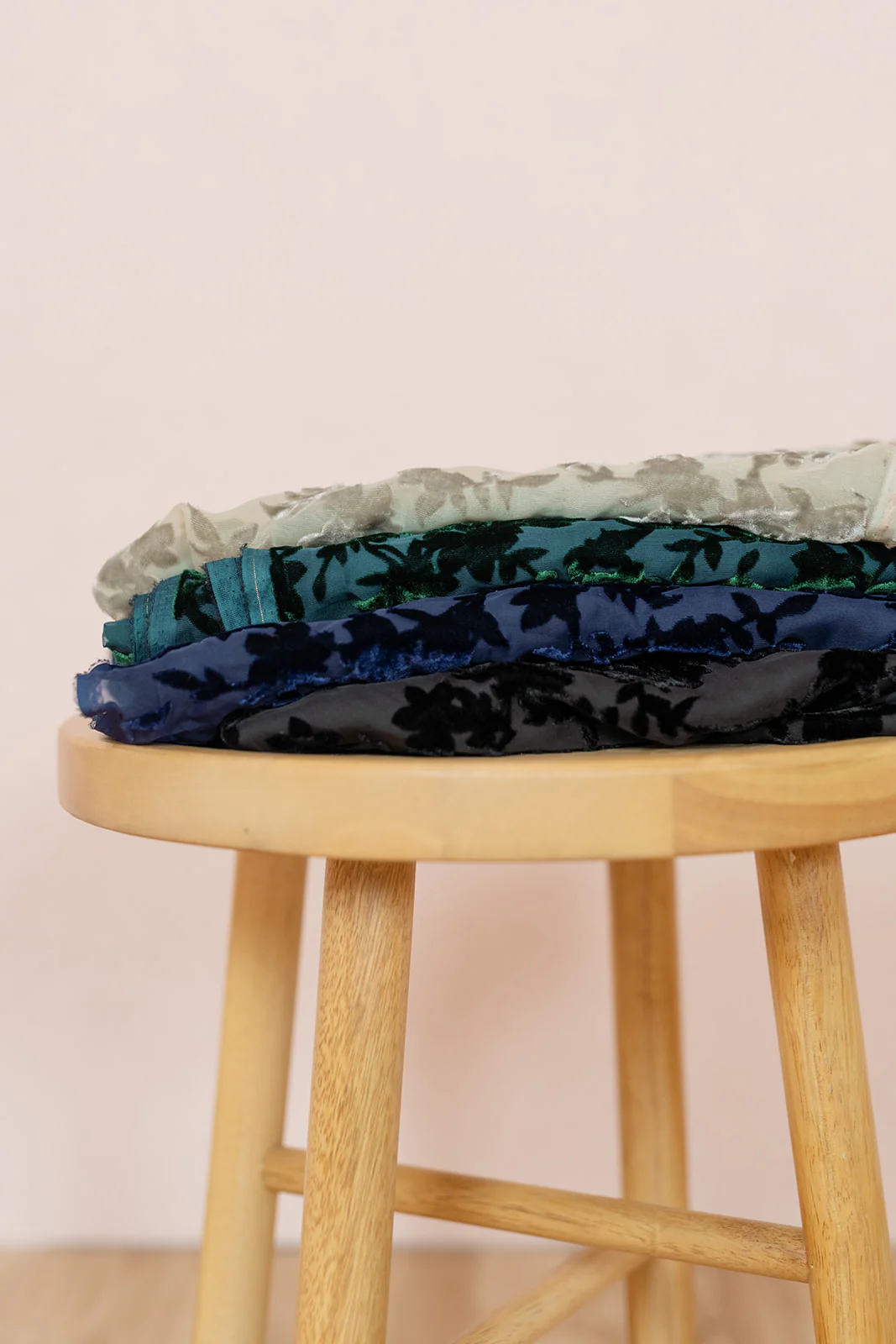 Floral Burnout Velvet Fabric By Yard | Made To Order - Image 2