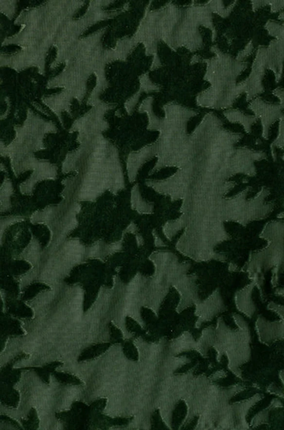 Floral Burnout Velvet Bubble Sleeves | Made To Order - Image 14