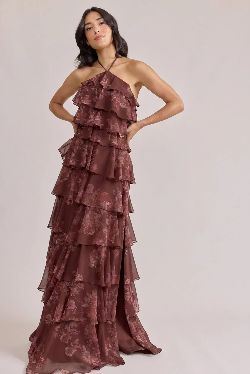 Carrie Chiffon Floral Print Dress | Made To Order - Image 41