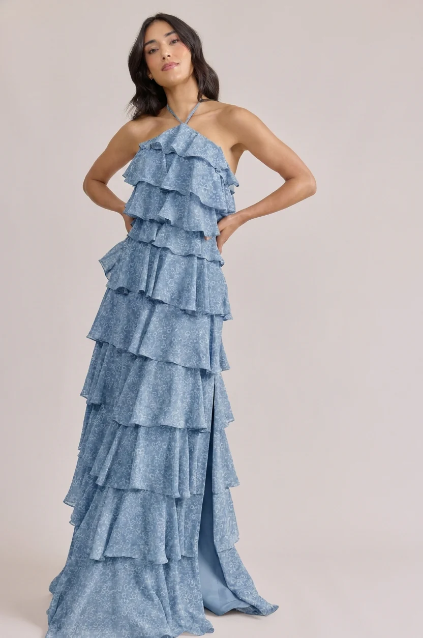 Carrie Chiffon Floral Print Dress | Made To Order - Image 50