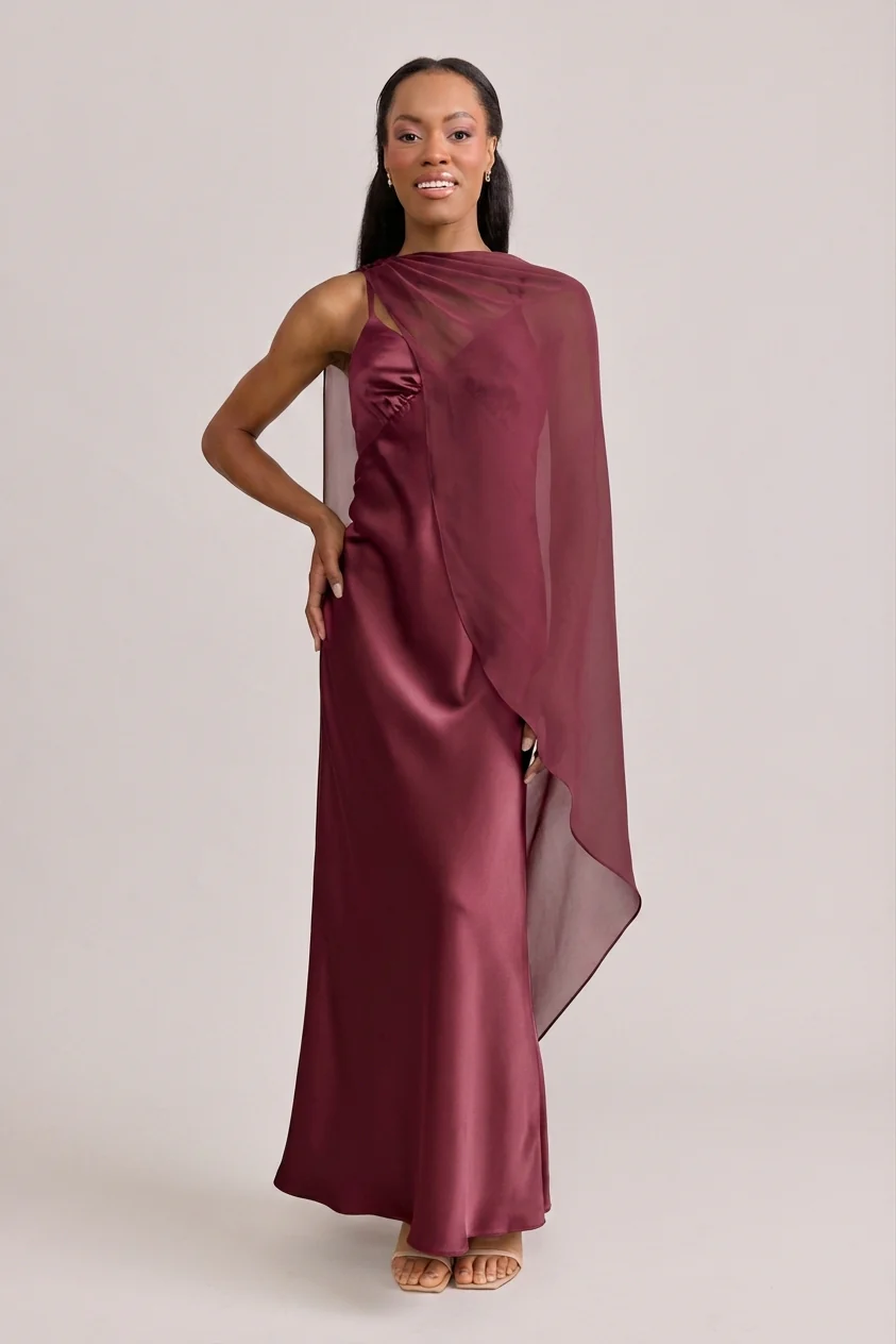 Chiffon Asymmetrical Shawl | Made To Order - Image 12