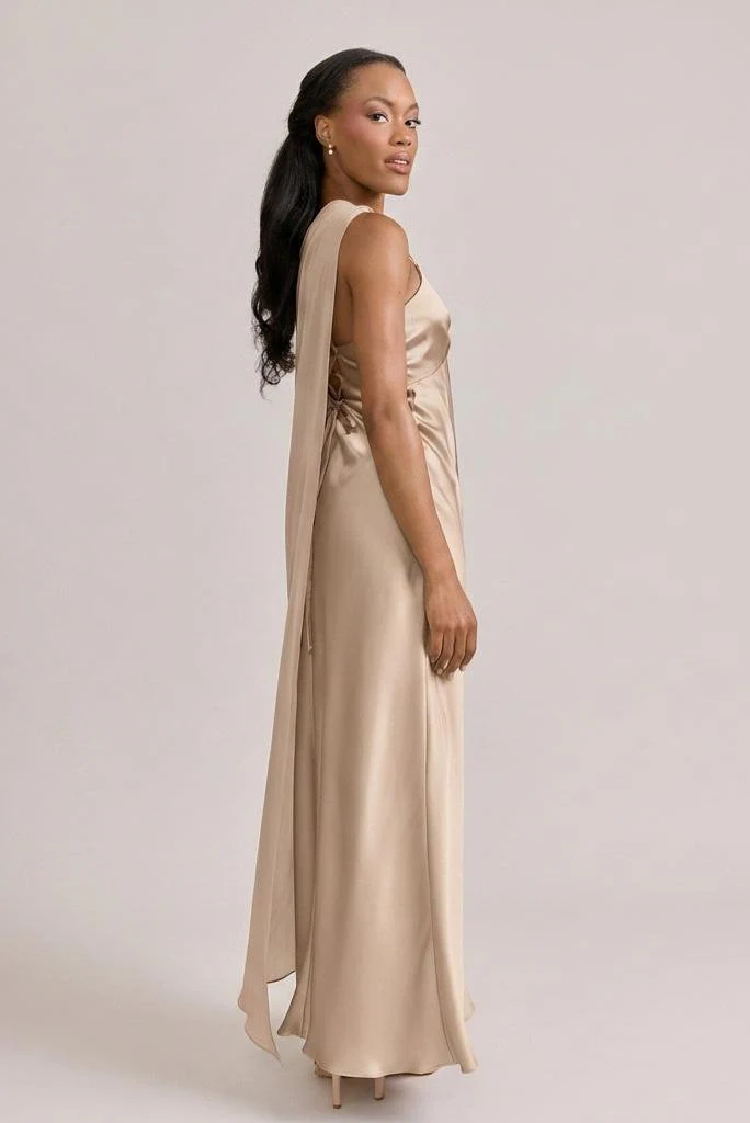 Chiffon Asymmetrical Shawl | Made To Order - Image 15