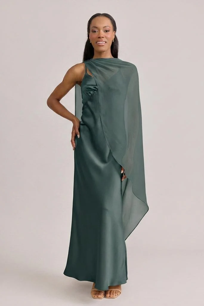 Chiffon Asymmetrical Shawl | Made To Order - Image 30