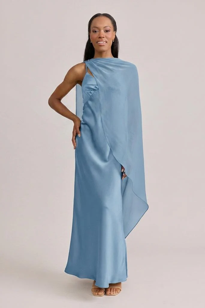 Chiffon Asymmetrical Shawl | Made To Order - Image 34