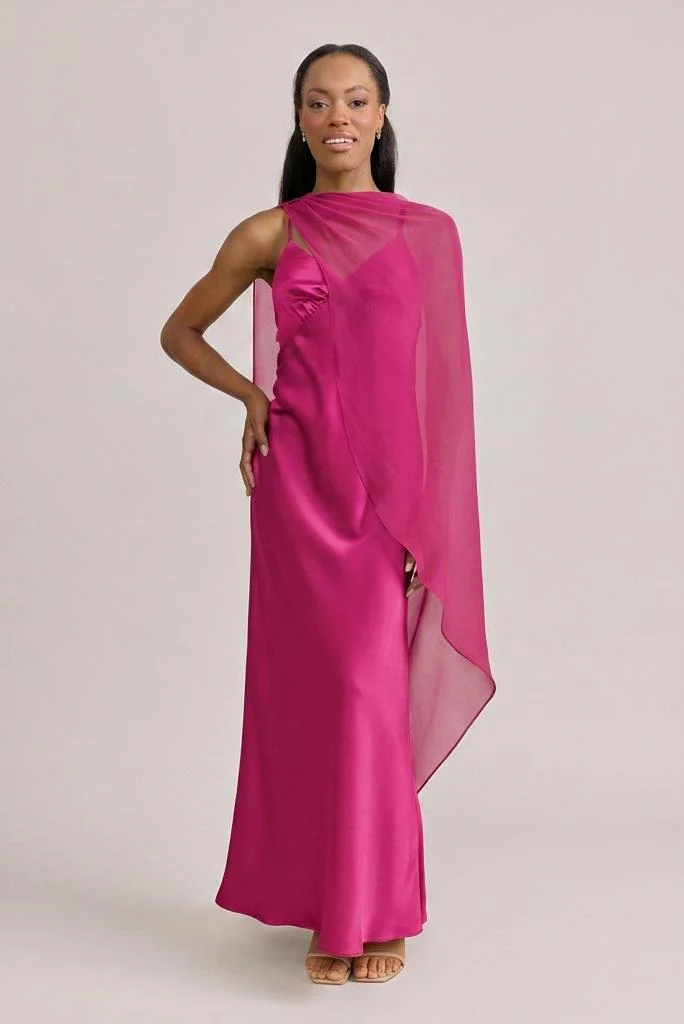 Chiffon Asymmetrical Shawl | Made To Order - Image 36